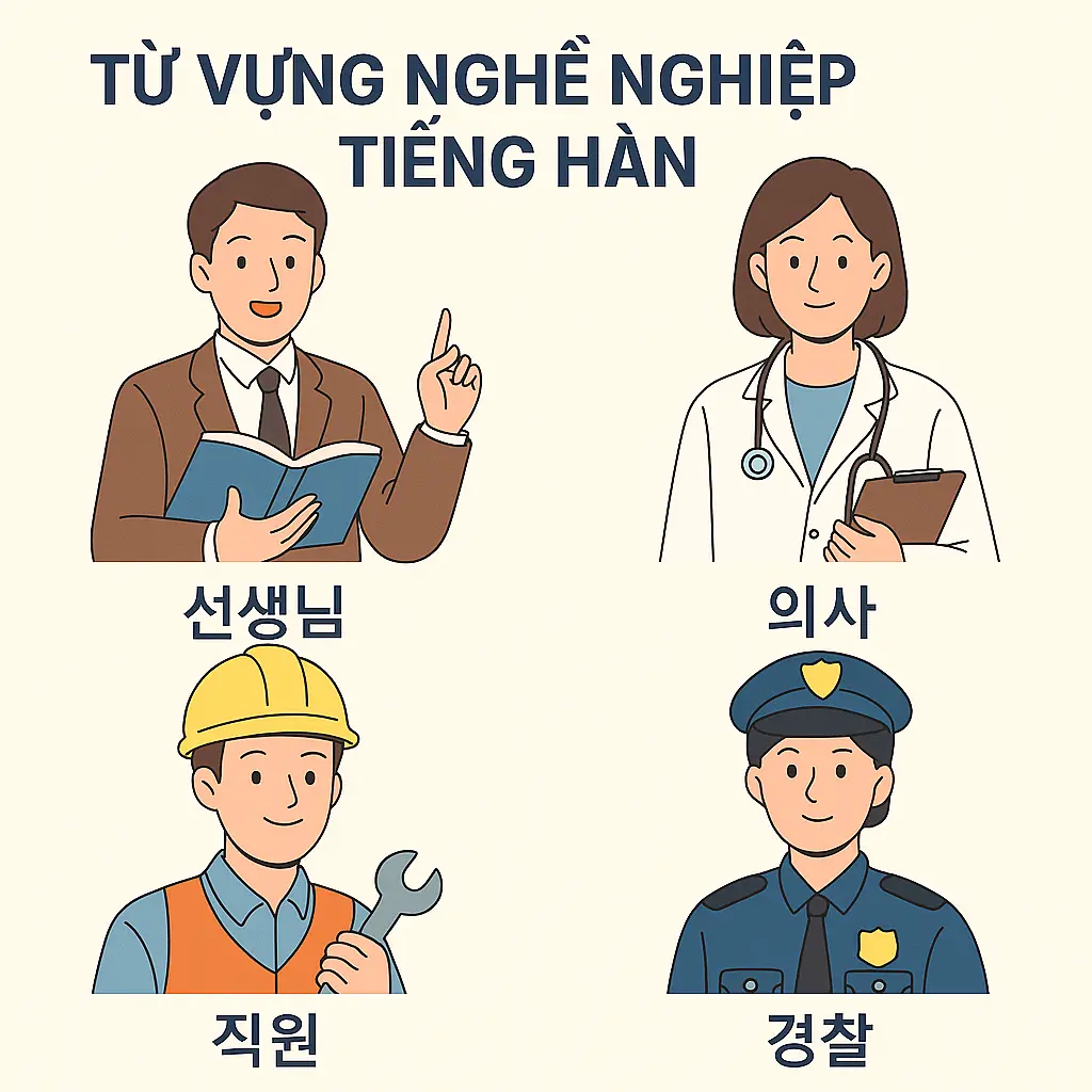 Từ vựng nghề nghiệp tiếng Hàn