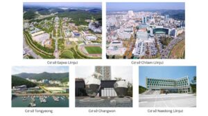 5 cơ sỡ của trường Đại học Quốc gia Gyeongsang Hàn Quốc